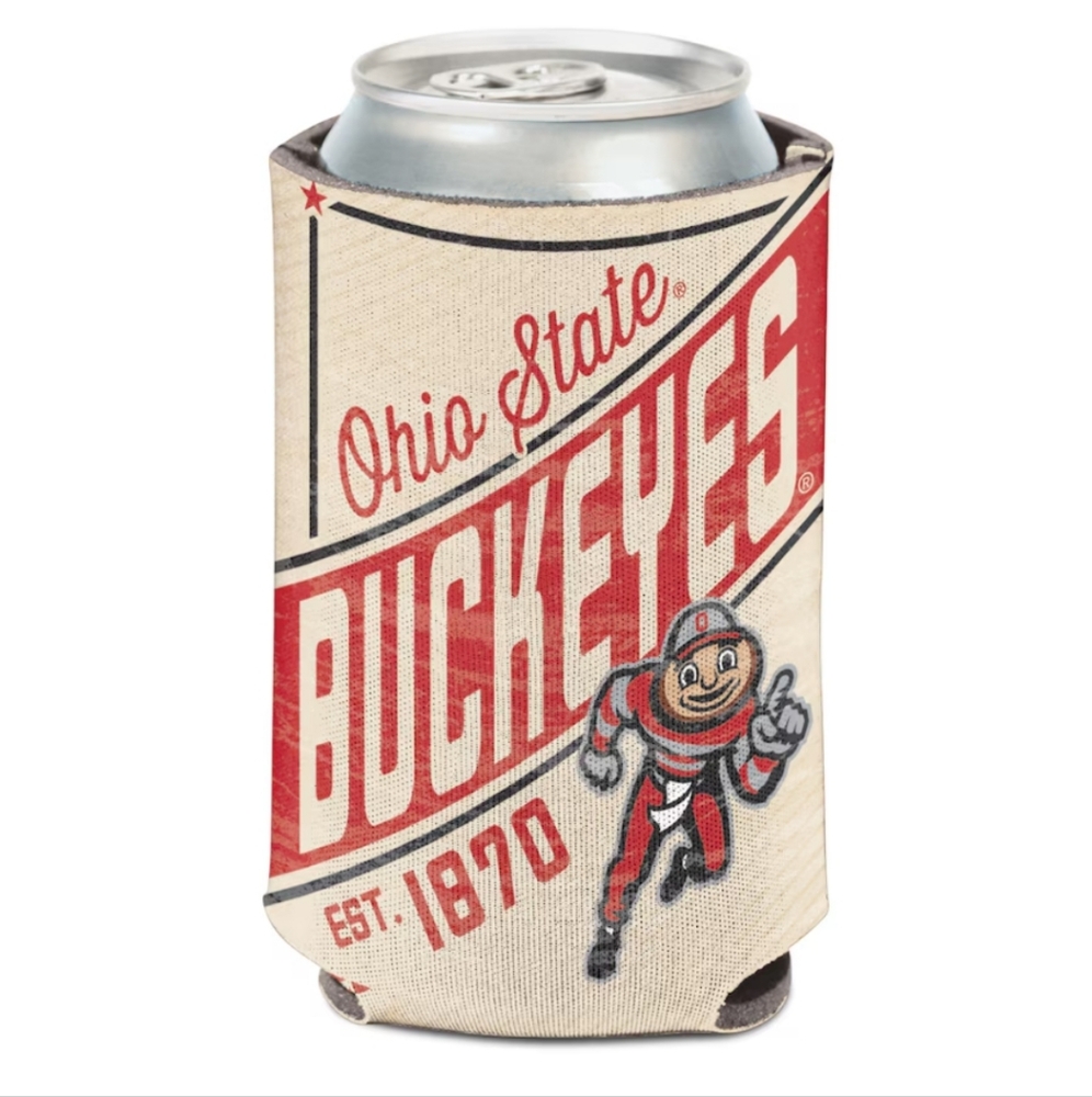 Ohio State Buckeyes Vault Football Brutus Can Cooler Coozie BNWT SO 1 Left